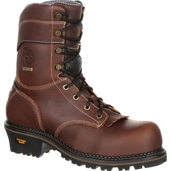 AMP LT Logger Composite Toe Waterproof Work Boot, 8M, Georgia Boot, Mfr#: GB00236